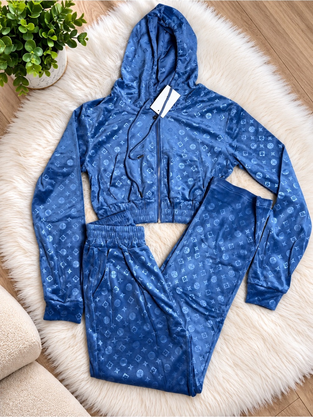 Blue Women's Hoodie & Jogger Set